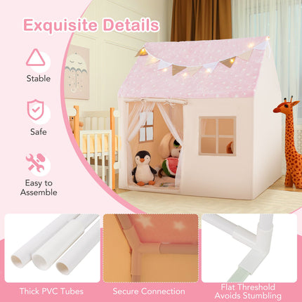 Large Toddler Playhouse with Glow in the Dark Stars