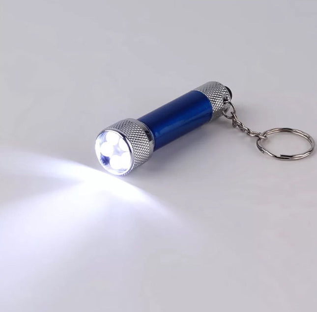5 LED Mini Flashlight Keyring Torch Aluminum Keychain with Batteries - Infapower