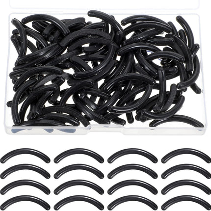 Eyelash Curler Refill Pads Eyelash Tweezers Replacement Pads 80Pcs Silicone Rubber Lash Clip Mats Lash Tweezers Spare Core Eyewinker Pad Refills Silicone Strips for Universal Eyelash Curler