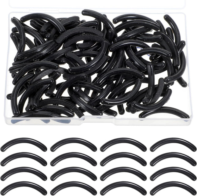 Eyelash Curler Refill Pads Eyelash Tweezers Replacement Pads 80Pcs Silicone Rubber Lash Clip Mats Lash Tweezers Spare Core Eyewinker Pad Refills Silicone Strips for Universal Eyelash Curler