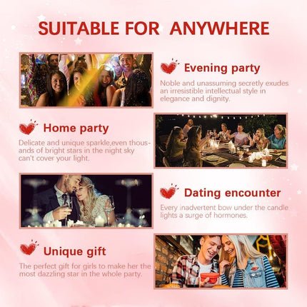 Polvo De Hadas Fairy Highlighter Patting Powder Face Body Glitter Shimmer Brightens Blusher Waterproof Smooth Highlighter Festival Party Makeup (#04 Fantasy Purple)