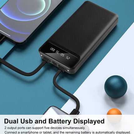 Power Bank 20000Mah USB-C Fast Charger Battery Pack Portable for Mobile Phone