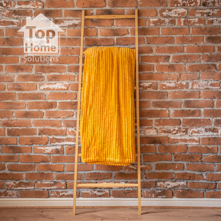 Chunky Rib Throw Luxury Soft Warm Blanket Fleece Soft Throw Warm Cosy King- Size