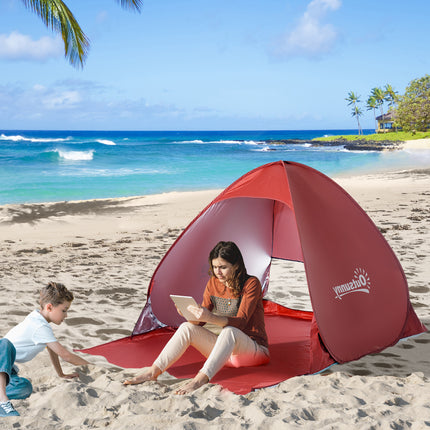 Beach Tent Instant Camping Portable Pop up Automatic Carry Case Blue Hiking