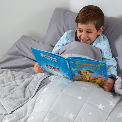 Dreamscene Star Teddy Fleece Weighted Blanket Kids Sleep Therapy Anxiety Throw