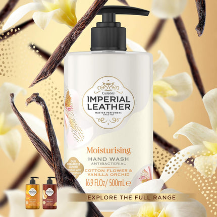 Imperial Leather Moisturising Hand Wash, Cotton Flower Vanilla Orchid 6 X 500Ml