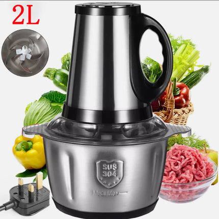 2L Electric Chopper Food Processor Multi Blender Meat Fruit Vegetable Mixer Tool