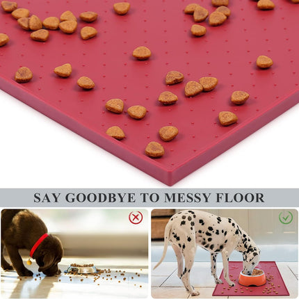 Large Pet Puppy Silicone Waterproof Feeding Food Mat Dog Non Slip Bowl Placemat