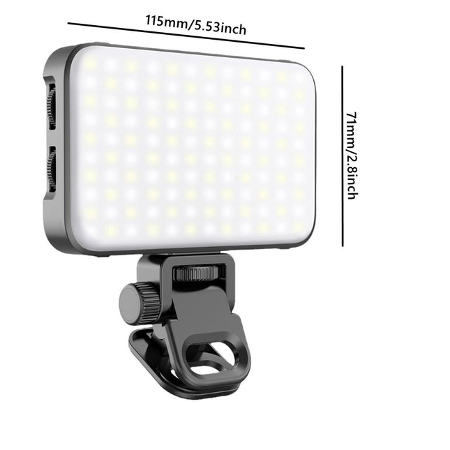 LED Fill Light with Hidden Bracket USB Rechargeable for Streaming and Vlogging