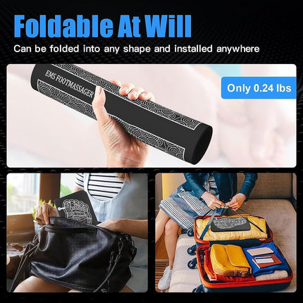 EMS Foot Massagers for Pain and Circulation,  Electric Foot Massager Mat with 8 Modes and 19 Intensity Levels for Improved Circulation, Muscle Relaxation and Pain Relief