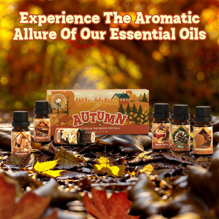 SNOWSEN Autumn Essential Oil Set, Essential Oils for Diffusers for Home, Fall Fr