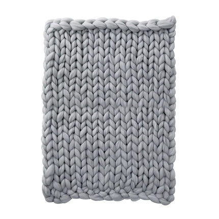 Chunky Knit Throw Blanket Handwoven Home Decor, 120Cm L X 150Cm W