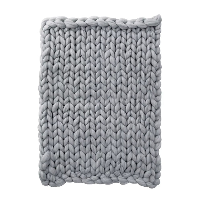 Chunky Knit Throw Blanket Handwoven Home Decor, 120Cm L X 150Cm W