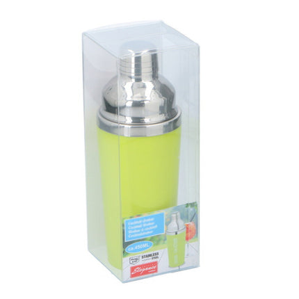 Cocktail Shaker Stainless Steel 3 Piece Built in Strainer Cap Drinks Mixer 450Ml