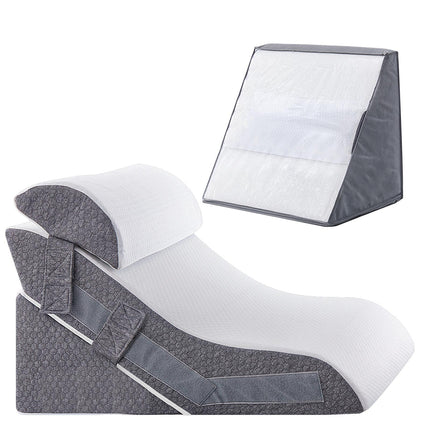 Bed Wedge Pillow Support Cushion 20-In-1 Back Support Pillow Memory Foam