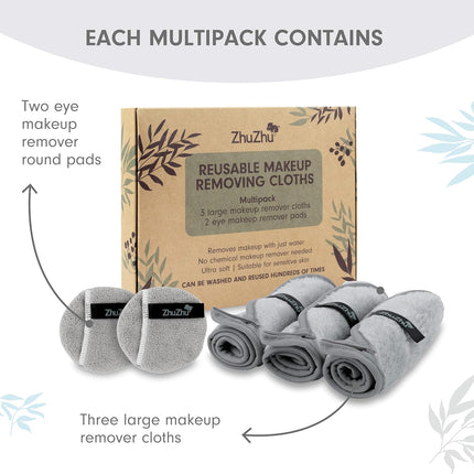 Reusable Makeup Remover Cloths. Eye Makeup Remover Pads Ultra-Soft, Gentle on Skin, Ideal for Sensitive Skin Easy Cleaning, Washable Face Pads Eco Friendly Make up Wipes Facial Cleansing Cloth