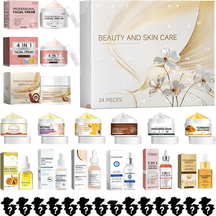 Beauty Advent Calendar 2025, Skincare Advent Calendar, Makeup Adventcalendar, 2025 Beautycalendar, Christmas Adventcalendar, 24 Product Skin Care Kit for Girls and Women