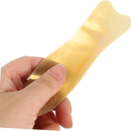3Pcs Ox Horn Scraping Board Set Natural Material Face Body Massager Triangular Comb Fish-Shaped and Ingots Design for Gua Sha Massage Therapy