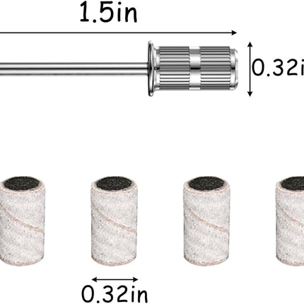 100 Pcs Sanding Bands for Nail Drill, 240 Grit Nail Drill Bits Electric Nail Files Sanding Band for Nails Gel Manicures & Pedicure
