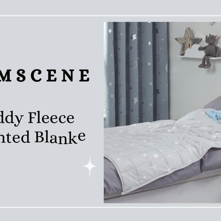 Dreamscene Star Teddy Fleece Weighted Blanket Kids Sleep Therapy Anxiety Throw