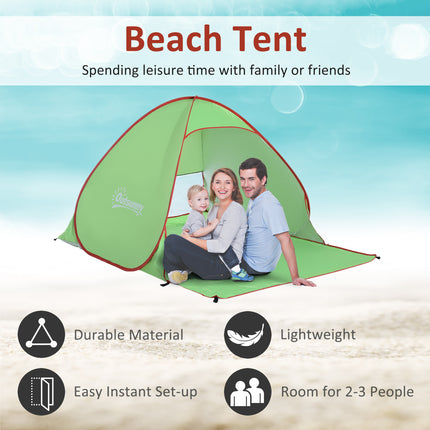 Beach Tent Instant Camping Portable Pop up Automatic Carry Case Blue Hiking