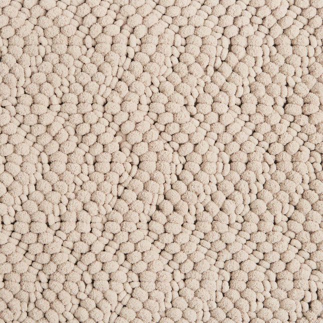 Nubby Chevron Bath Mat in Taupe, 56 X 91 Cm