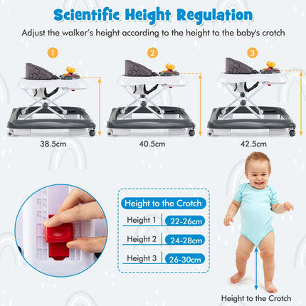 Toddler Activity Center Push Walker with 3 Adjustable Heights