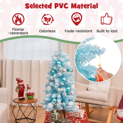90 CM Artificial Mini Christmas Tree with 12 Natural Cotton Balls