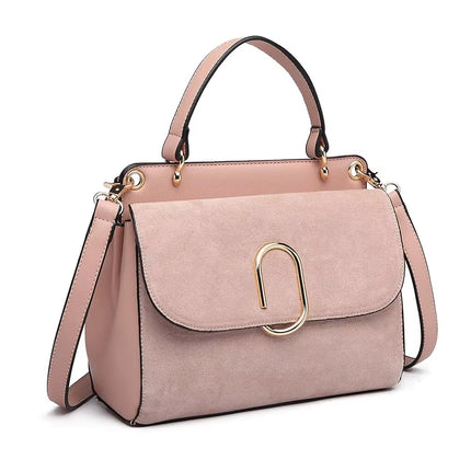 Women Top Handle Bag Suede Handbags Shoulder Crossbody Bag for Work Shopping Travel Pu Leather