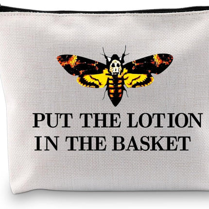Silence Lambs Horror Movie Inspired Gift Put the Lotion in the Basket Hannibal Lecter Fan Gift Makeup Bag (The Basket Bagu)