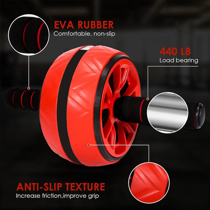 Pro Abs Roller Exercise Wheel Abdominal Core Strength Workout Muscle Cruncher UK