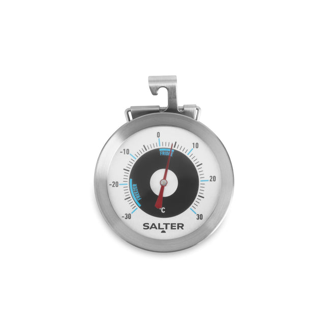 Salter Fridge/Freezer Thermometer Analogue Stainless Steel Food Safety -30–30°C