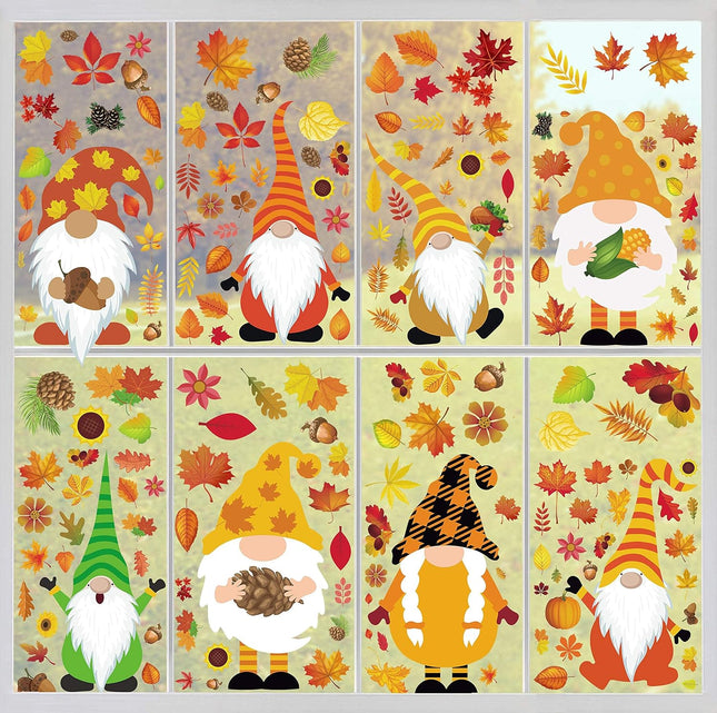 Funnlot 162 PCS Autumn Window Stickers - Autumn Window Clings Decorations Fall L