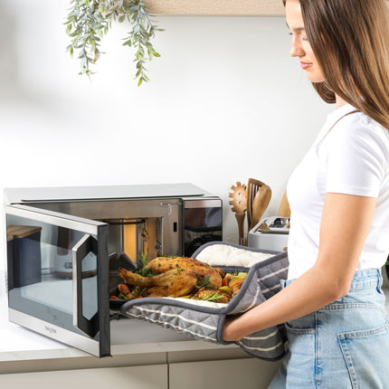 Salter Air Fryer & Microwave 2 in 1 Duowave 10 Cooking Modes with Baking Pan