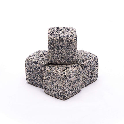 Granite Whiskey Stones Reusable Set of 6 Scotch Whisky Cooling Rocks & Pouch UK