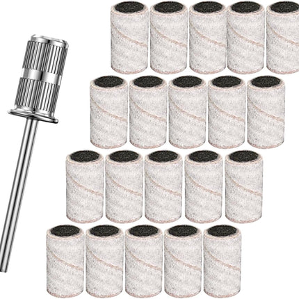 100 Pcs Sanding Bands for Nail Drill, 240 Grit Nail Drill Bits Electric Nail Files Sanding Band for Nails Gel Manicures & Pedicure