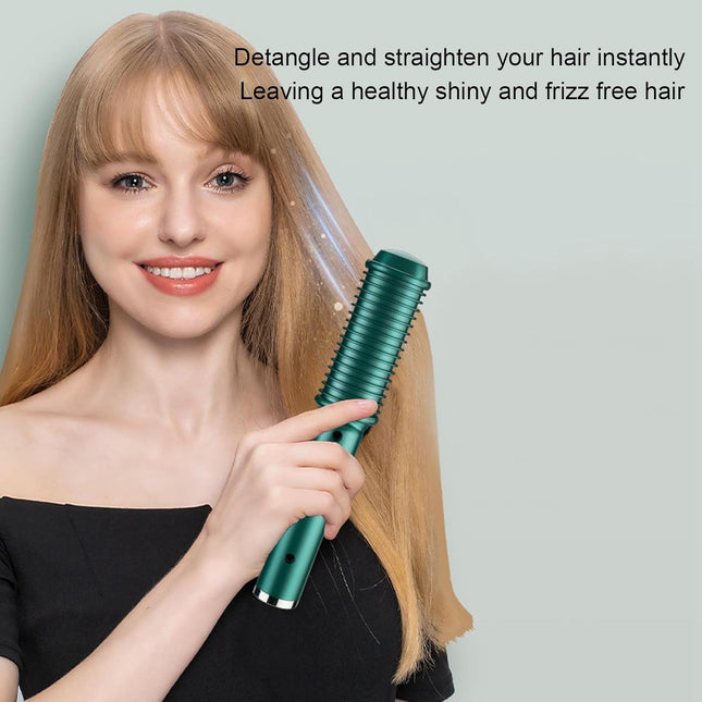 Hair Straightening Brush, Portable Cordless Straightening Comb Evenly Quickly Heating anti Scald USB Rechargeable Hair Styling Tool, Perfect for Home, Travel, Salon Use
