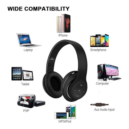 Wireless Bluetooth Headphones with Noise Cancelling Over-Ear Earphones 5.1 NEW`