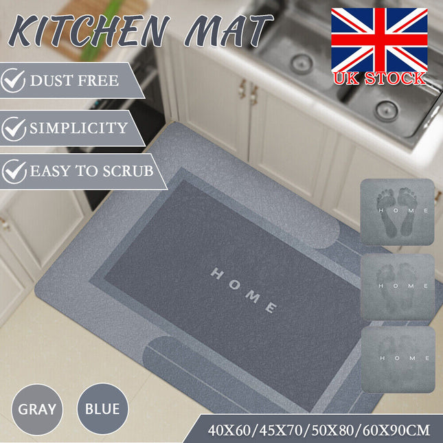 Absorbent Soft Bath Mat Bathroom Shower Rug Floor Carpet Non Slip Pad Washable