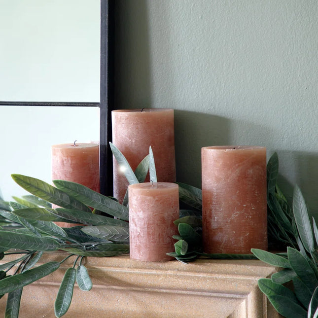 Rustic Slate Unscented Pillar Candle
