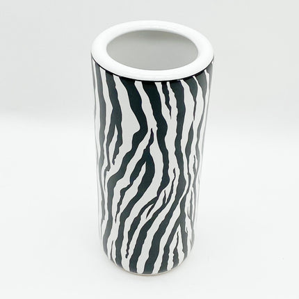 Zebra Umbrella Stand for Home Office Sophisticated & Durable Touch Ceramic Round