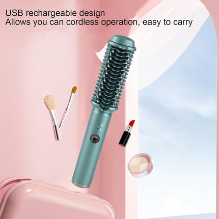 Hair Straightening Brush, Portable Cordless Straightening Comb Evenly Quickly Heating anti Scald USB Rechargeable Hair Styling Tool, Perfect for Home, Travel, Salon Use