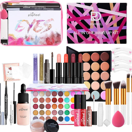 Full Makeup Kit | Women'S Makeup Sets - Professional Makeup Kit, Portablemakeup Kits Cosmetic Set Makeup Kit Makeup Bundle for Beginners