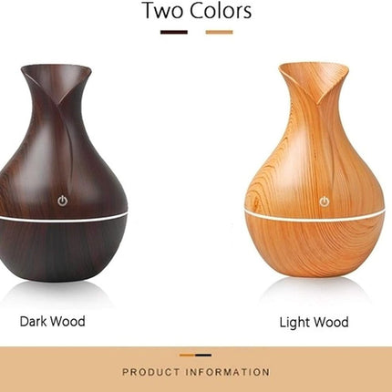 Aromatherapy Essential Oil Diffuser USB Nano Spray Mini Vase Humidifier 130ML Ultrasonic Air Humidifier Aroma Essential Oil Diffuser Household Car (Brown)