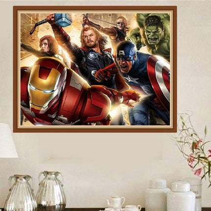 Full Drill the Avengers DIY 5D Diamond Painting Embroidery Cross Stitch Kit Art