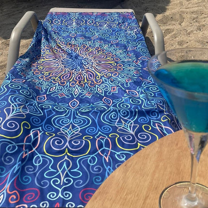 Large Beach Towel Microfibre with Bag - Quick Dry Sand Free Swimming Towels