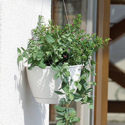 Easy Fill round Plastic Garden Wall Hanging Basket Flower Plant Pots Planter Set