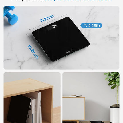 Digital Bathroom Scales 180Kg LED Display Auto off St Lb Kg Units High Precision