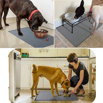 Large Pet Puppy Silicone Waterproof Feeding Food Mat Dog Non Slip Bowl Placemat