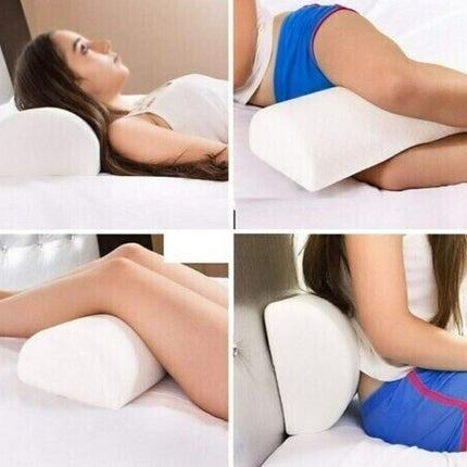 Half Moon Knee Pillow Sleeping Cushion Side Memory Foam Back Support EXTRA FIRM